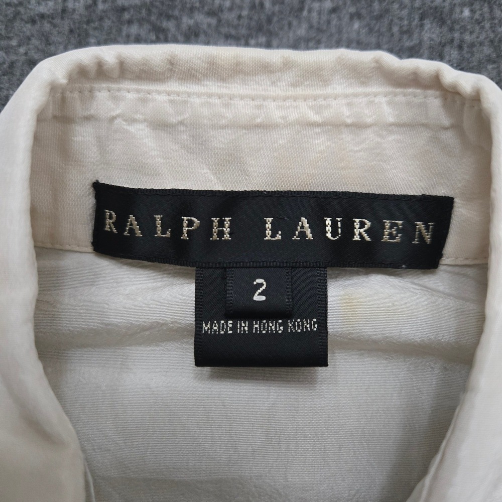 Ralph‎ Lauren Silk Blouse Womens Small Victorian Edwardian Quiet Luxury Elegant - Picture 2 of 12